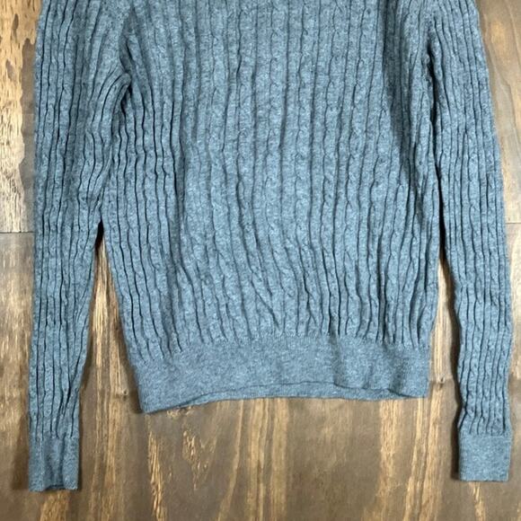 Jack Wills Mens Sweater Gray The Merlow Cable Knit Crew Neck Merino Wool Blend M - Picture 3 of 12
